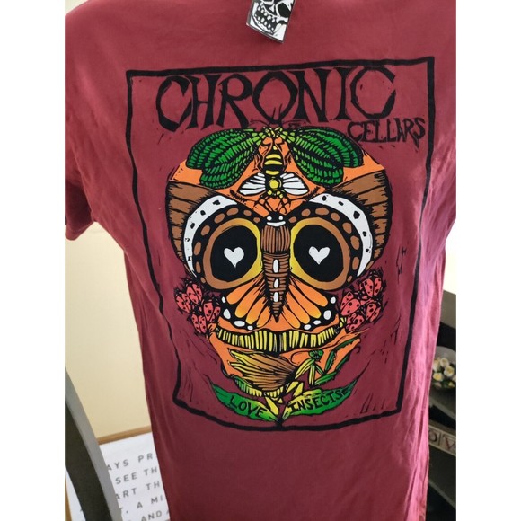 VTG Chronic Clothing Skull Chornic Cellars T Shirt Mens Size Small New - Picture 5 of 5